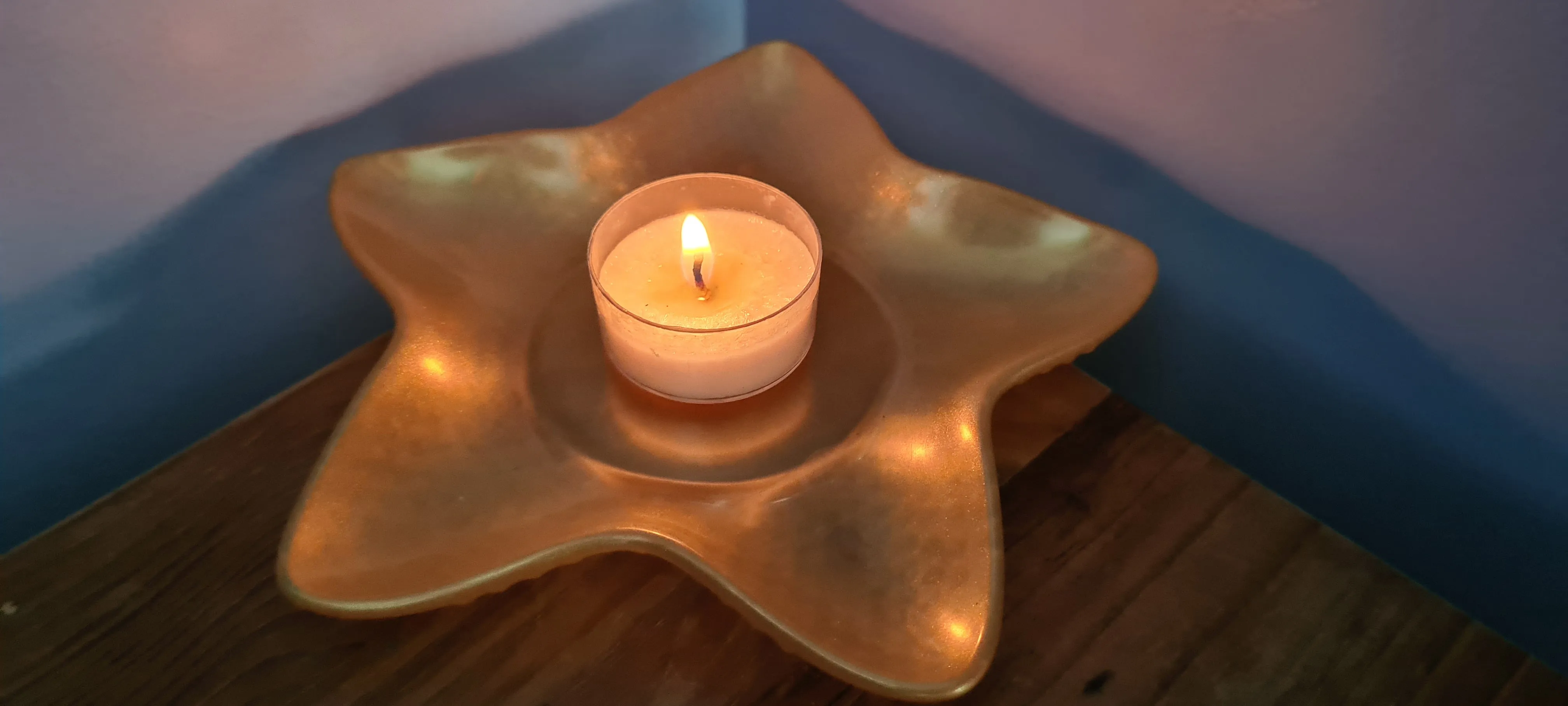 STARFISH CRYSTAL CANDLE HOLDERS/TRINKET DISH-made by me
