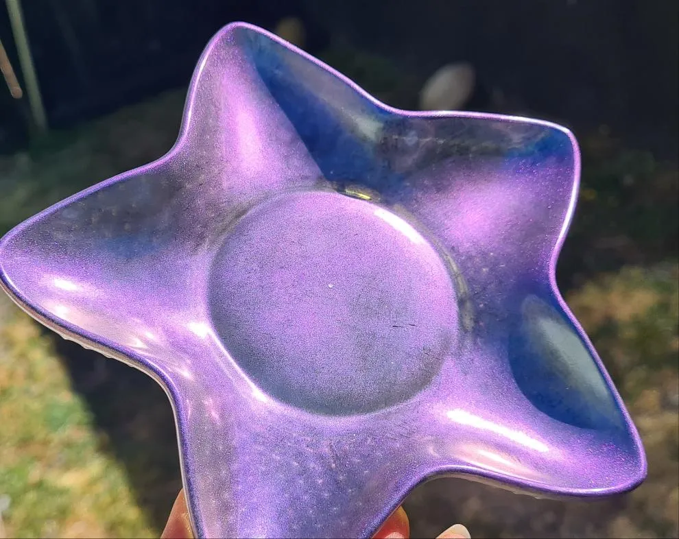 STARFISH CRYSTAL CANDLE HOLDERS/TRINKET DISH-made by me
