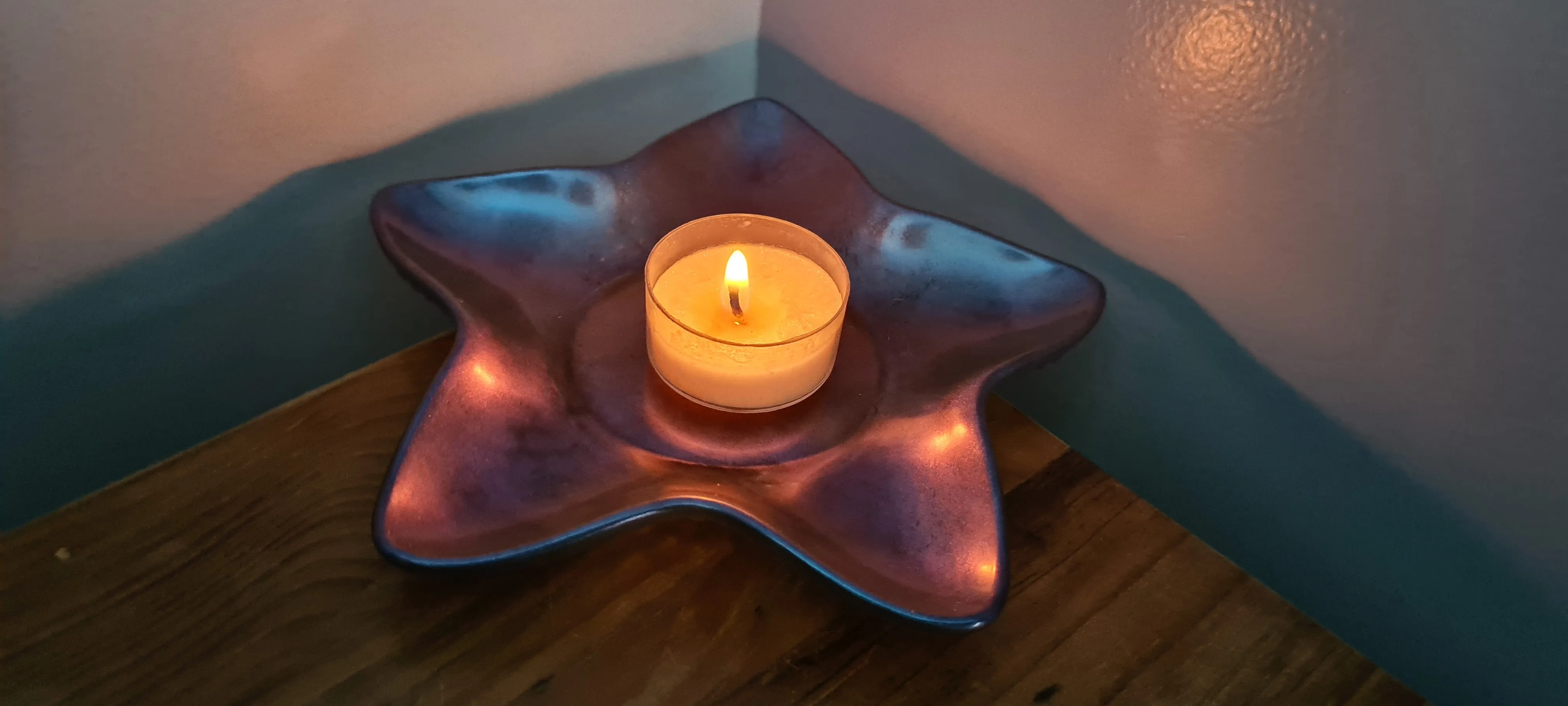 STARFISH CRYSTAL CANDLE HOLDERS/TRINKET DISH-made by me
