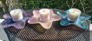 STARFISH CRYSTAL CANDLE HOLDERS/TRINKET DISH-made by me