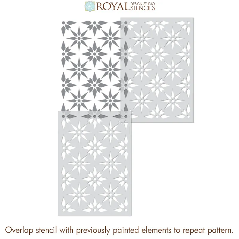 Starz Tile Allover Stencil