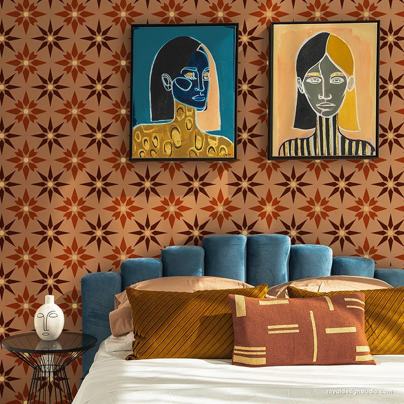Starz Tile Allover Stencil