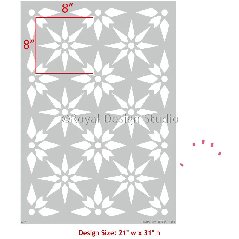 Starz Tile Allover Stencil