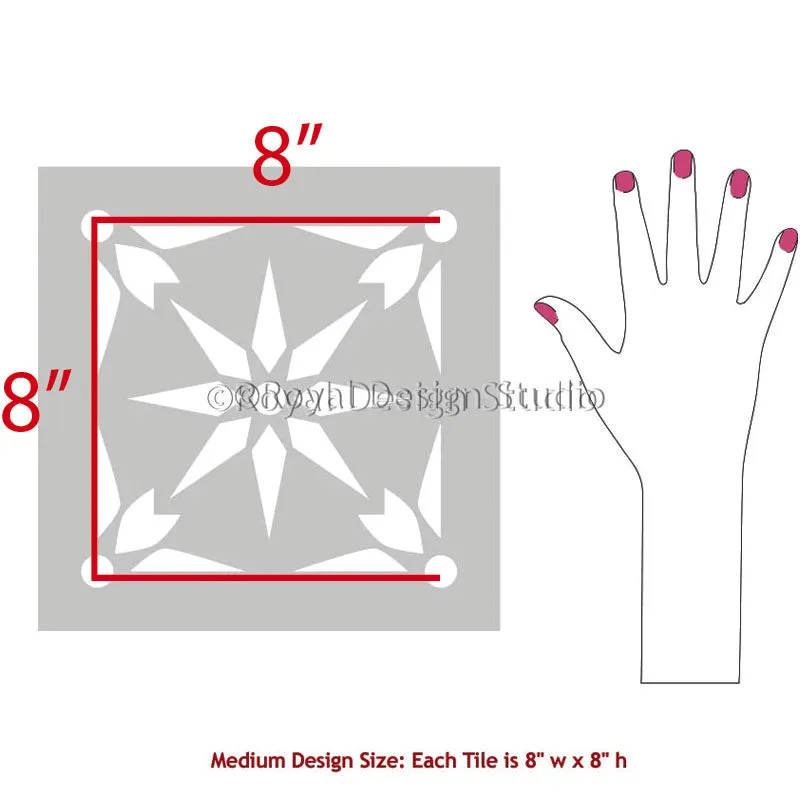 Starz Tile Stencil