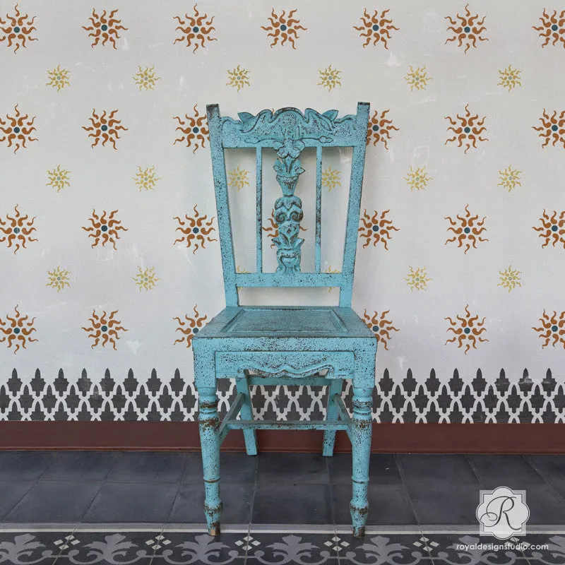Stella Allover Stars Alison Woolley Wall Stencil