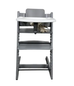 Stokke Tripp Trapp High Chair with Baby Set and Tray, White, Storm Grey