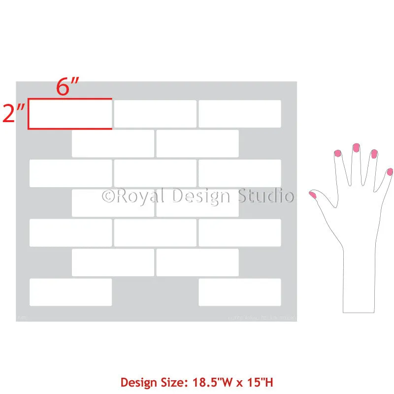 Subway Tiles Wall Stencil