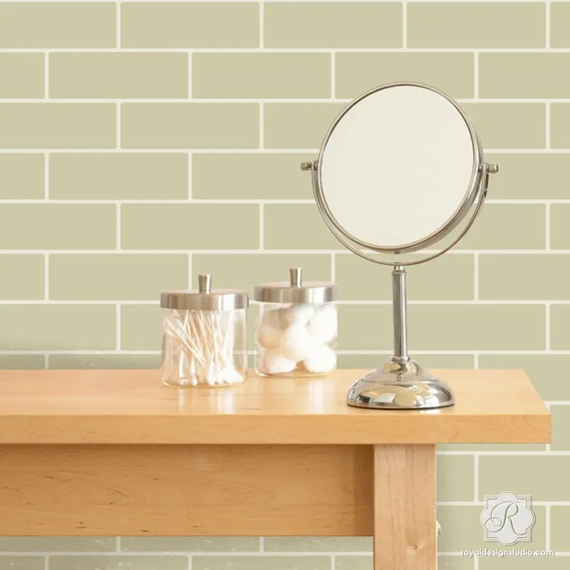 Subway Tiles Wall Stencil