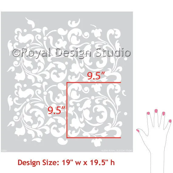 Sultan Swirl Wall Stencil