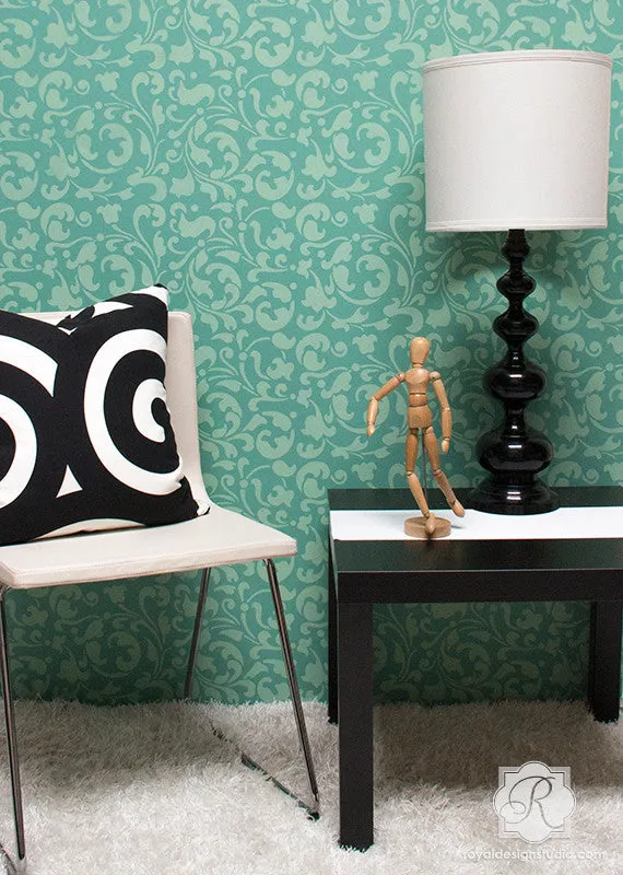 Sultan Swirl Wall Stencil