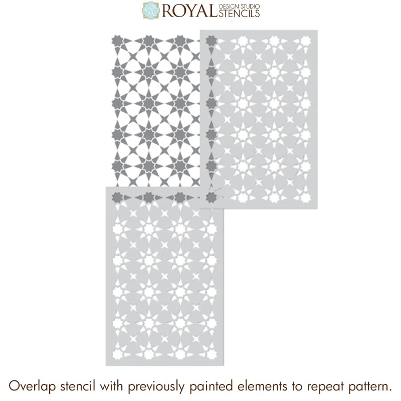 Supernova Tile Allover Stencil