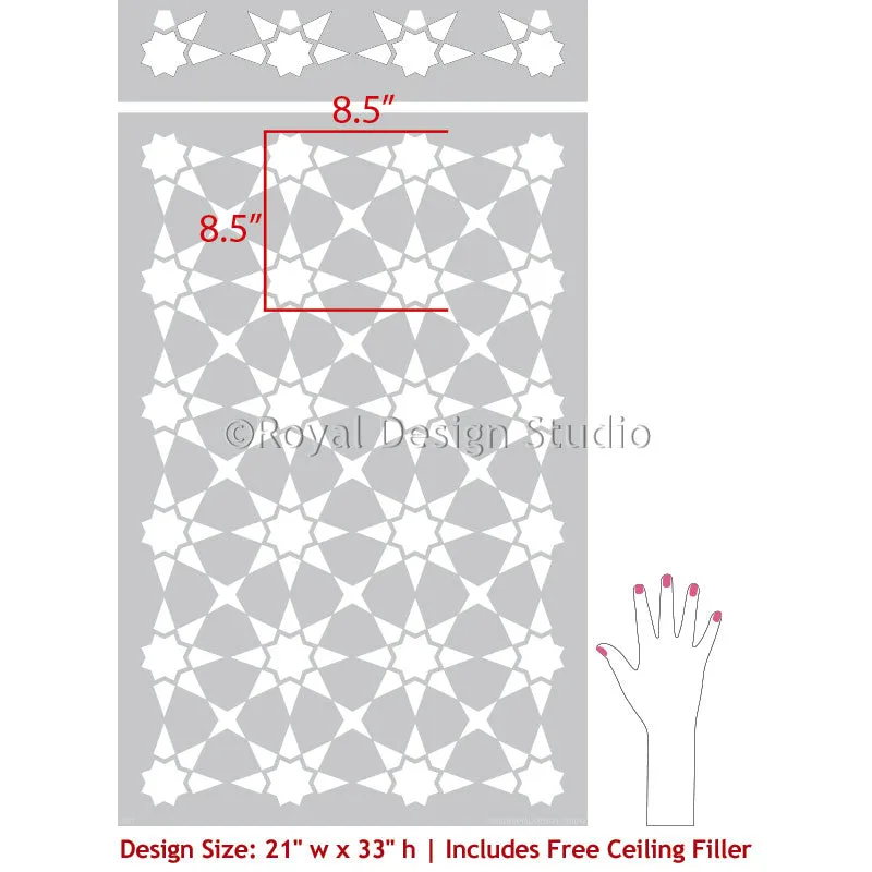 Supernova Tile Allover Stencil