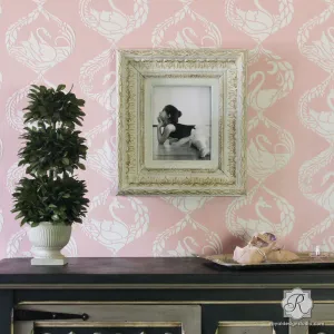 Swan Serenade Wall Stencil