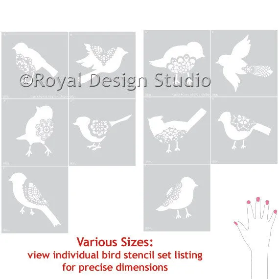 Sweet Tweets Lace Bird Sets A & B
