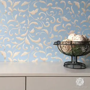 Tailfeathers Allover Wall Stencil