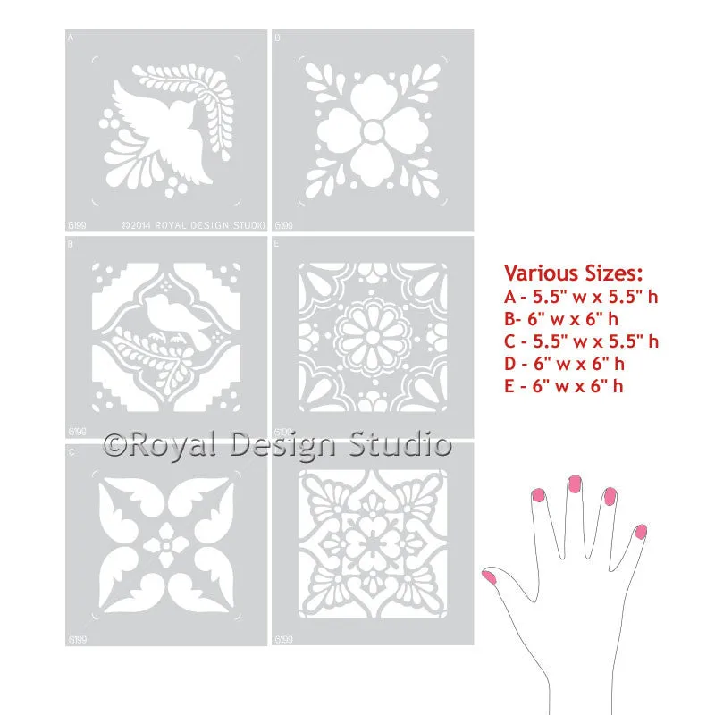 Talavera Tiles Wall & Furniture Stencils