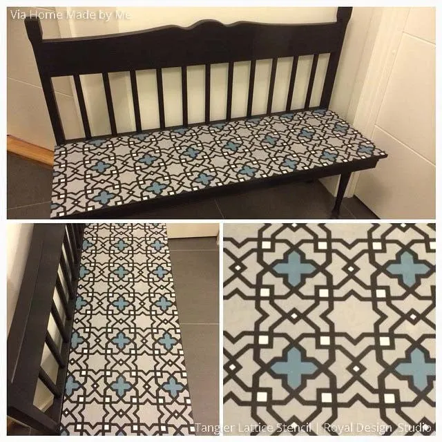 Tangier Lattice Moroccan Furniture Stencil