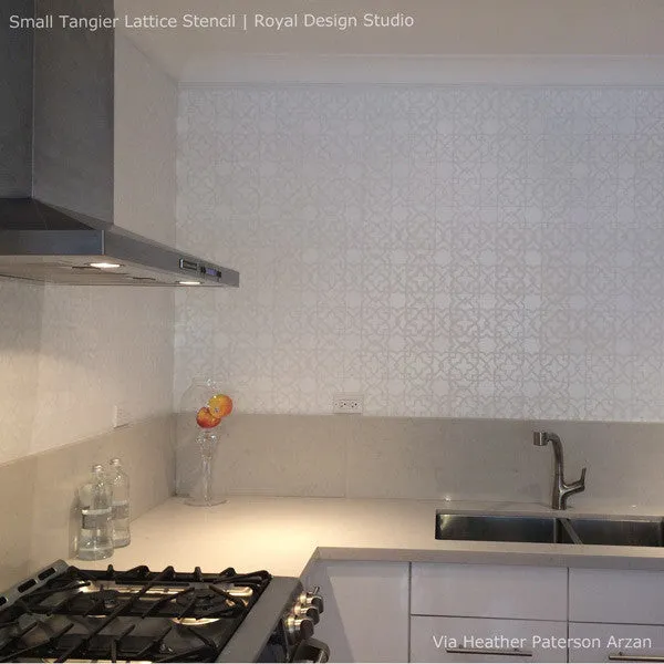 Tangier Lattice Moroccan Furniture Stencil