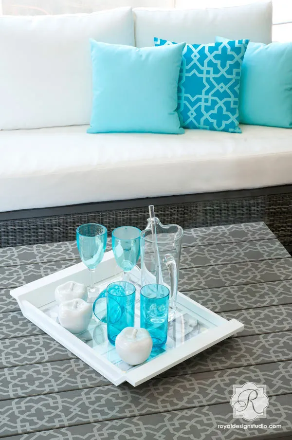 Tangier Lattice Moroccan Furniture Stencil