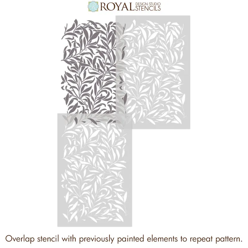 Thicket Leaves Wall Stencil