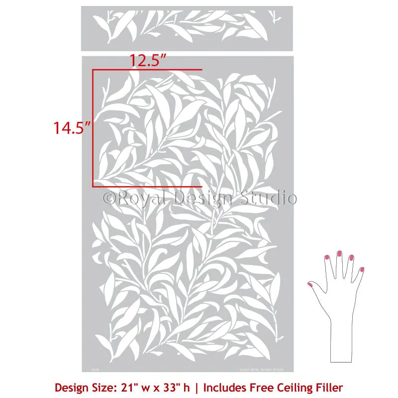 Thicket Leaves Wall Stencil