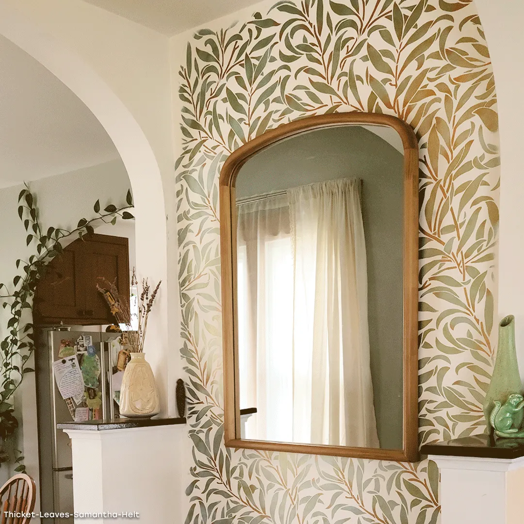 Thicket Leaves Wall Stencil