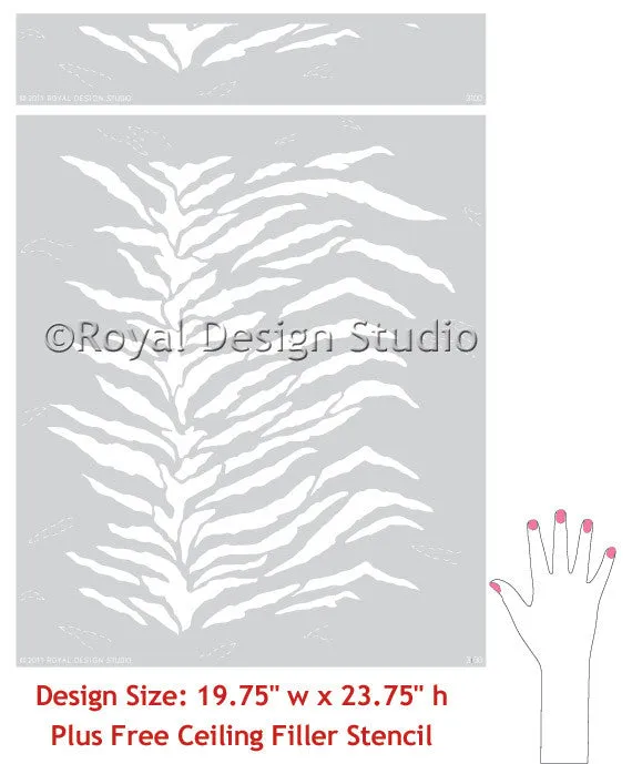 Tiger Stripes Allover Wall Stencil