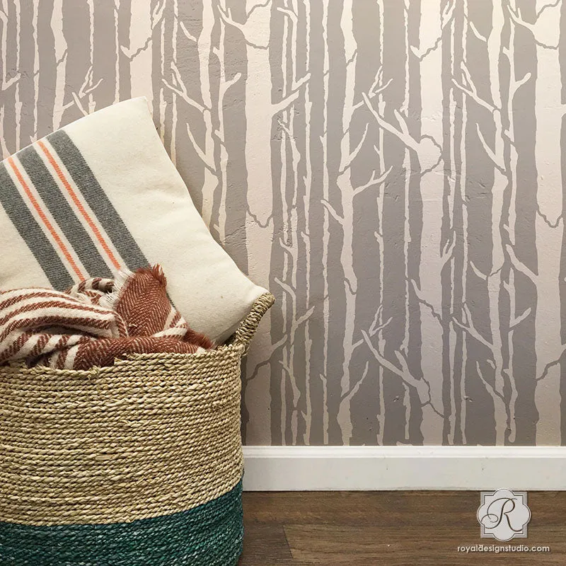 Timber Tree Bonnie Christine Wall Stencil