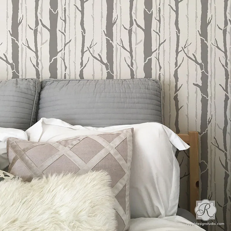 Timber Tree Bonnie Christine Wall Stencil