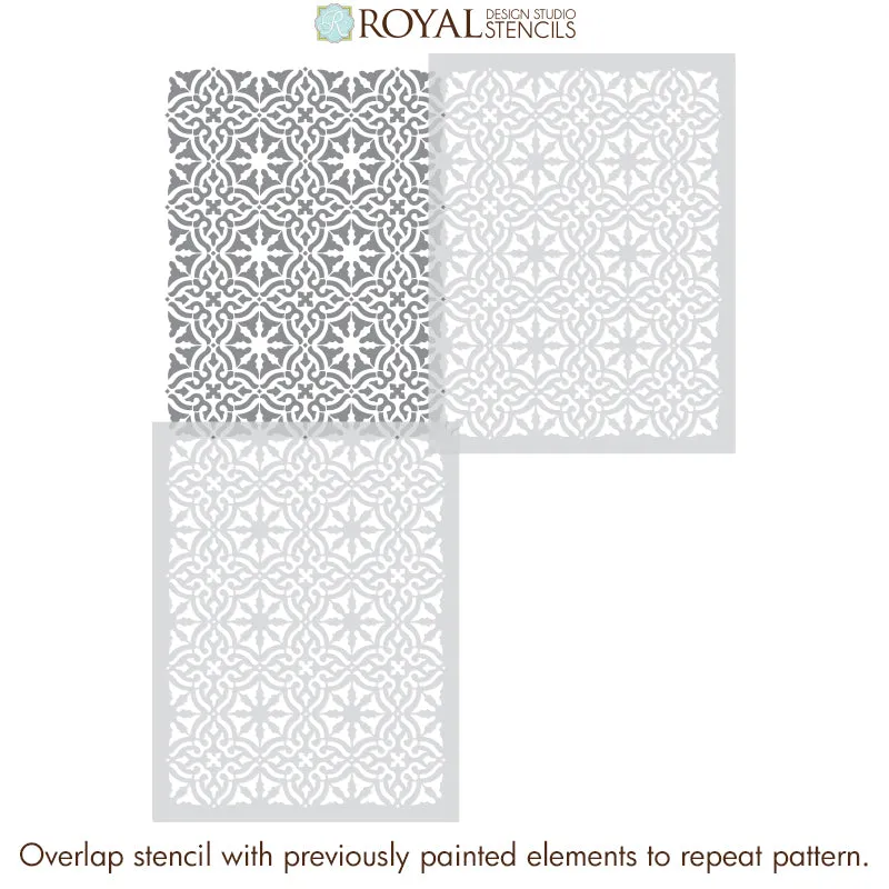Toledo Tile Allover Stencil