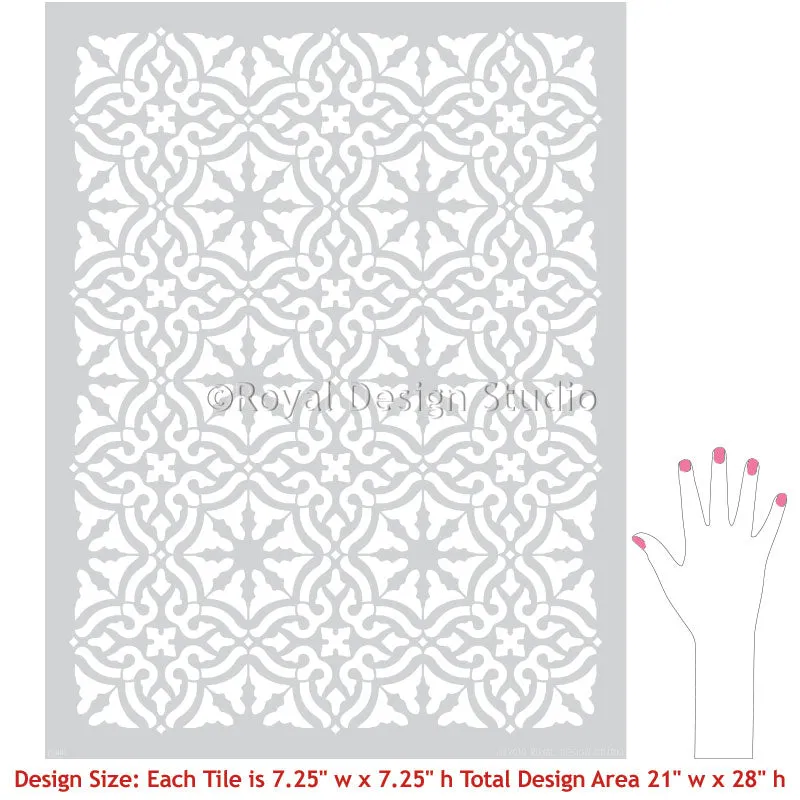 Toledo Tile Allover Stencil