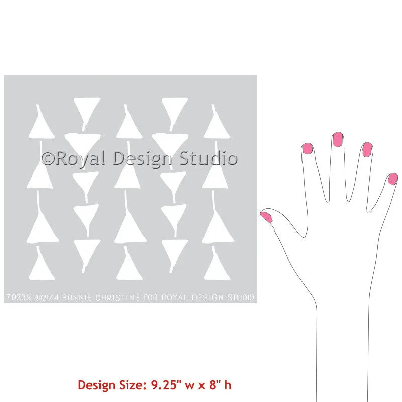 Triangulations Furniture Stencil