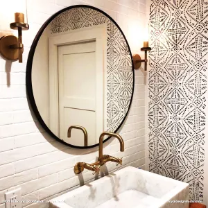 Tribal Batik Allover Wall Stencil