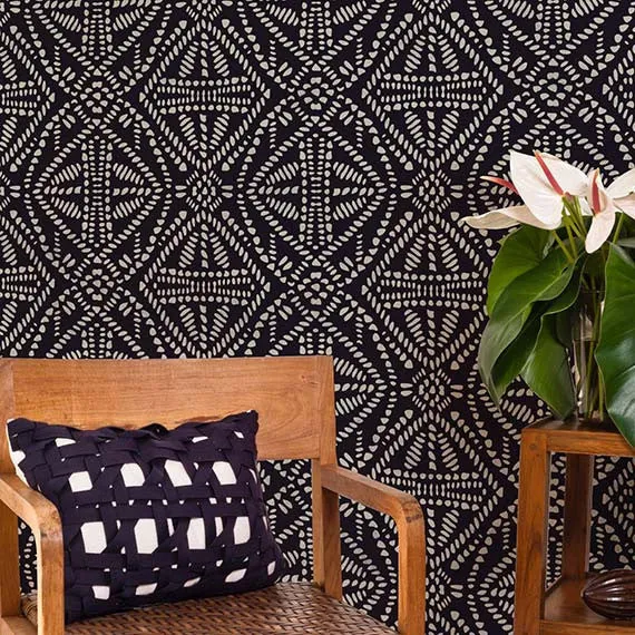 Tribal Batik Allover Wall Stencil