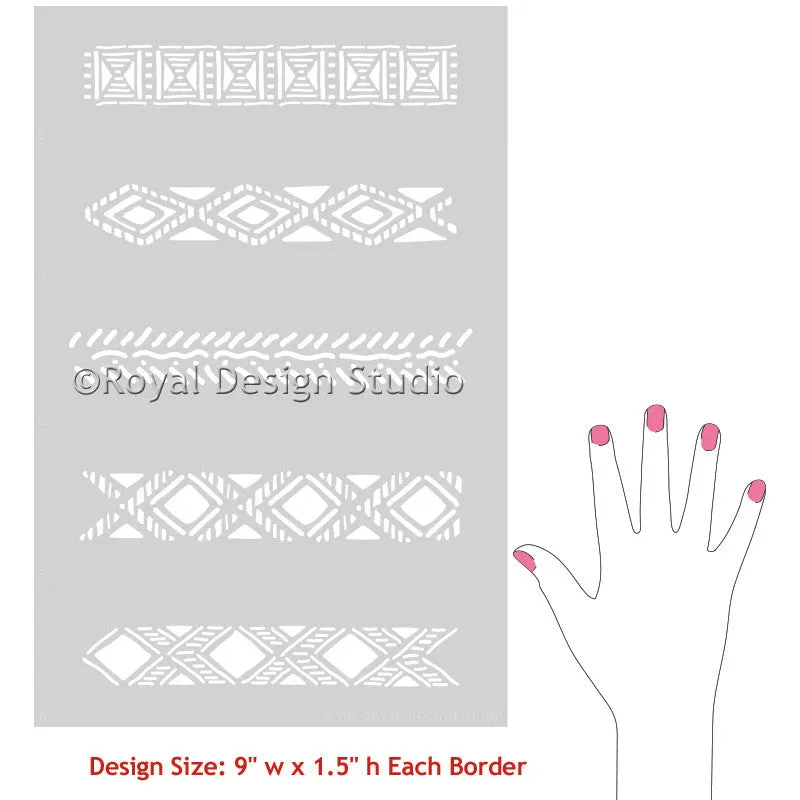 Tribal Border Craft Stencil Set