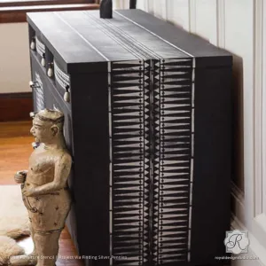 Tribal Raven   Lily Furniture Stencil