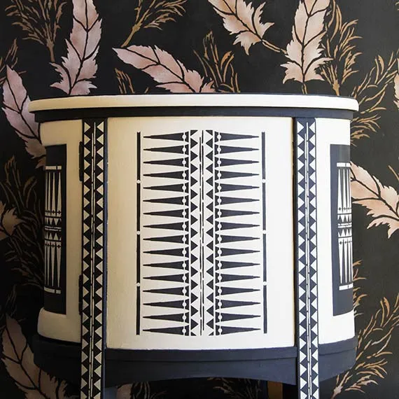 Tribal Raven   Lily Furniture Stencil