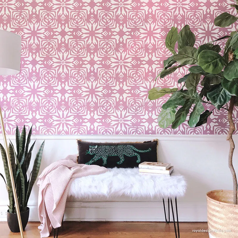 Tribaliste Wall Stencil