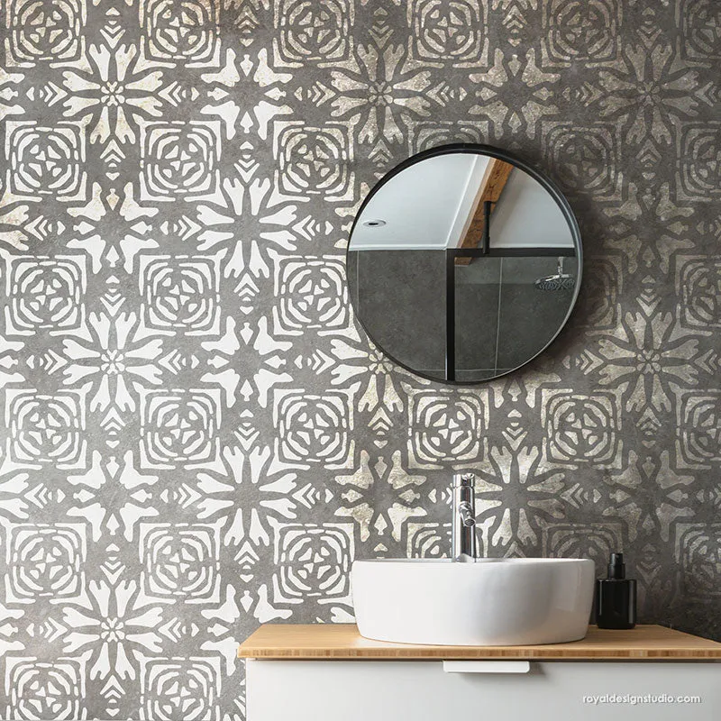 Tribaliste Wall Stencil