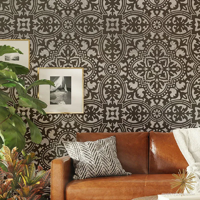 Upscaled Anatolia Tile Stencil