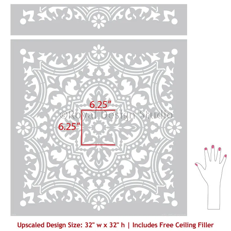 Upscaled Anatolia Tile Stencil