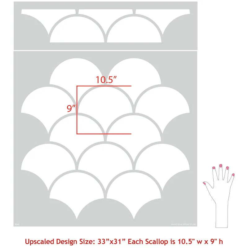 Upscaled Moroccan Scallops Stencil