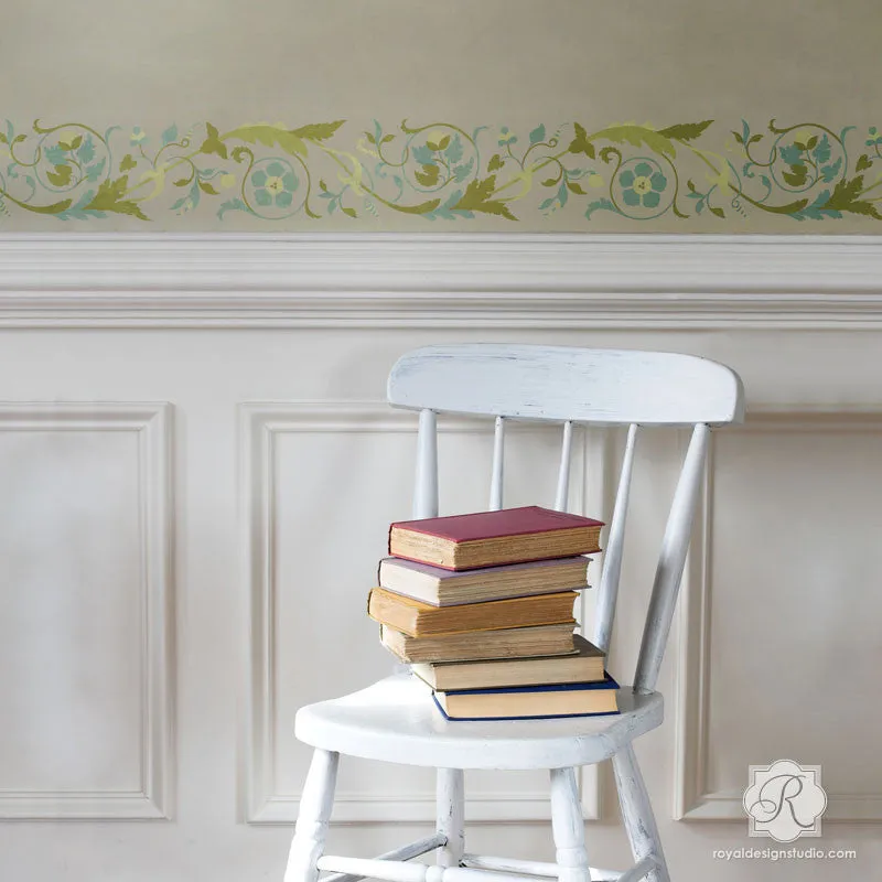 Venezia Floral Vine Alison Woolley Border Stencil