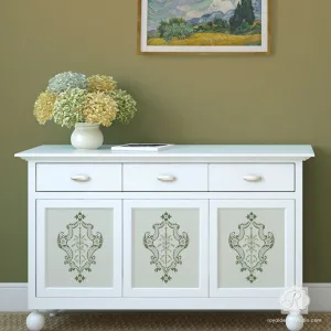 Villa Alison Woolley Damask Furniture Stencil