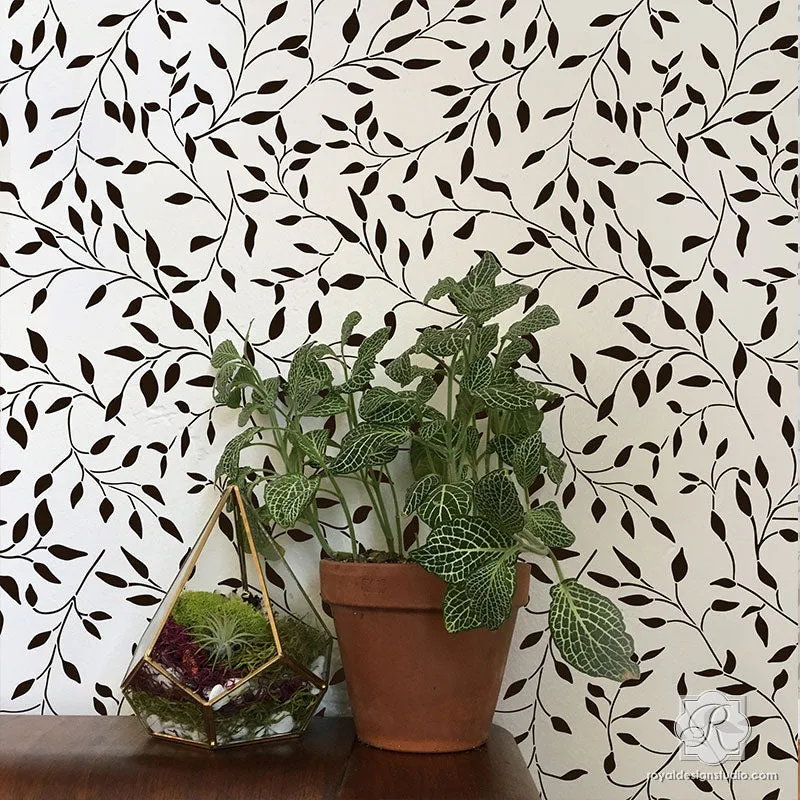 Wisteria Bonnie Christine Wall Stencil
