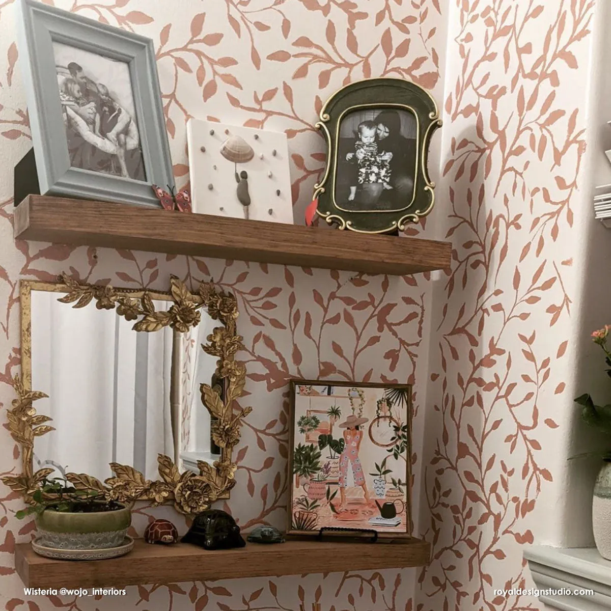 Wisteria Bonnie Christine Wall Stencil