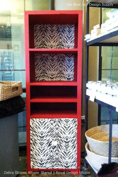 Zebra Stripes Furniture Stencil