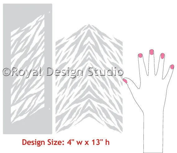 Zebra Stripes Furniture Stencil